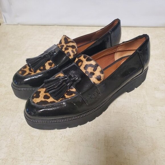 Platform Loafer Leopard Calf hair Patent Leather BRODY 8.5 - Picture 16 of 16
